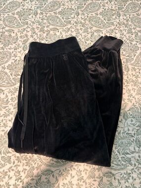 Victoria's Secret Black Velvet Lounge Pants